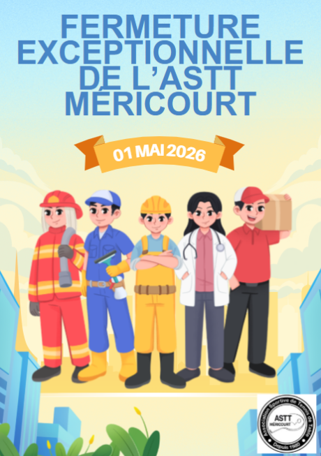 Fermeture Exceptionnelle 01 Mai 2026